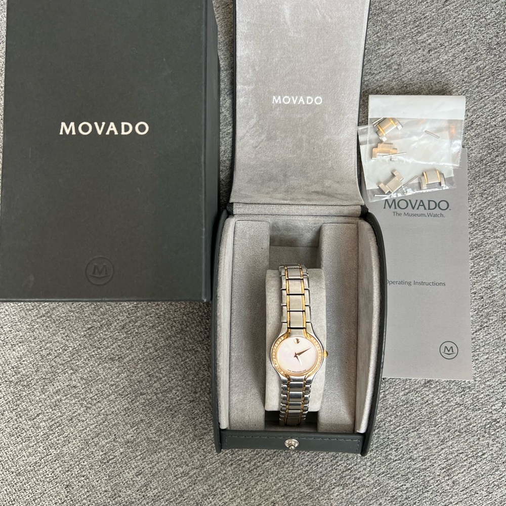 Movado Two-Tone Gold and Silver Watch